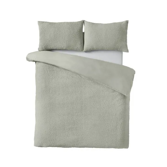 Catherine Lansfield Crinkle Seersucker Duvet Cover & Pillowcase Set 5
