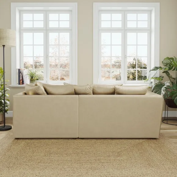Blake Curved Arm Opulent Velvet Corner Chaise Sofa 3