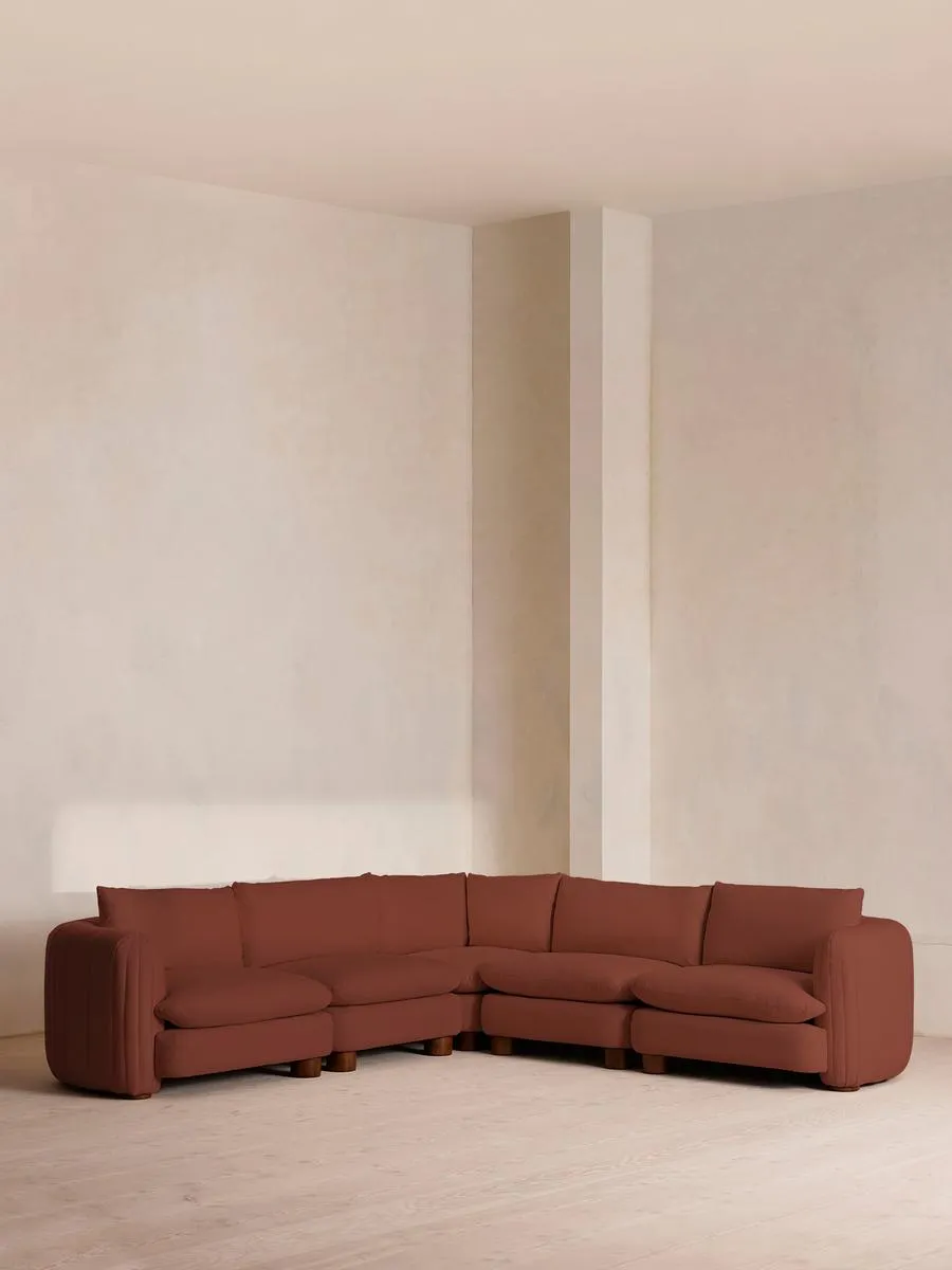 Vivienne Deeper Sit Modular Sofa, Corner Sofa, Linen, Sienna