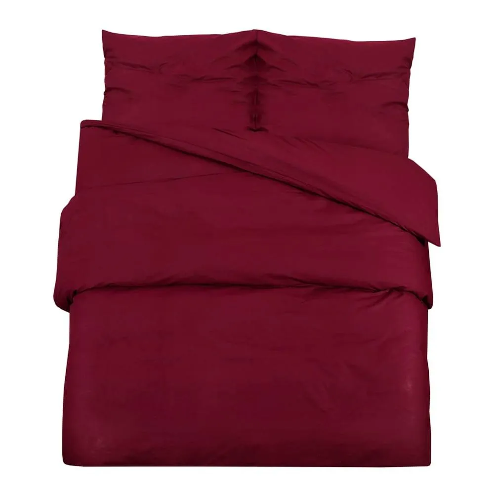 Berkfield Home Duvet Cover Set Bordeaux 200x200 cm Cotton in Red