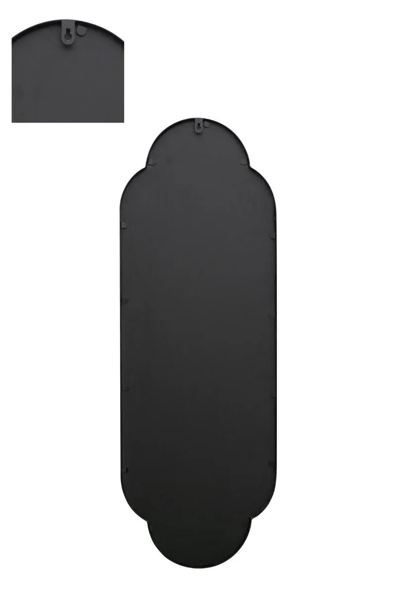 MirrorOutlet Black Metal Framed Double Arched Oval Wall Mirror 102 X 35.5CM 4