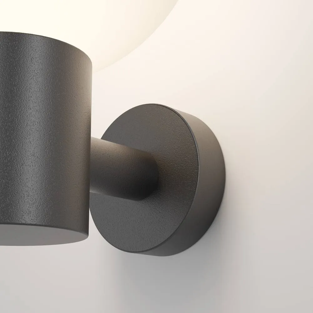 Netlighting Bold II Outdoor Globe Wall Lamp Black IP54 1xE27 2