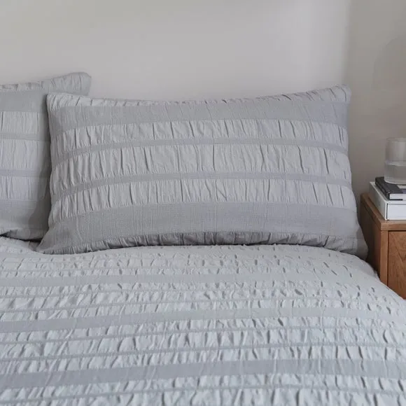 Woven Brixham Seersucker Cotton Duvet Cover & Pillowcase Set 2