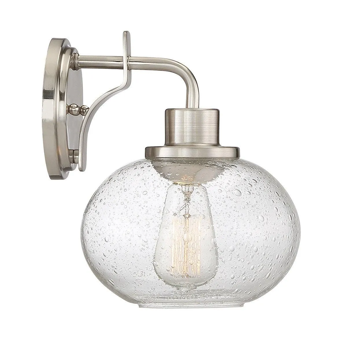 Netlighting Trilogy 1 Light Wall Light Brushed Nickel E27 in Grey 3