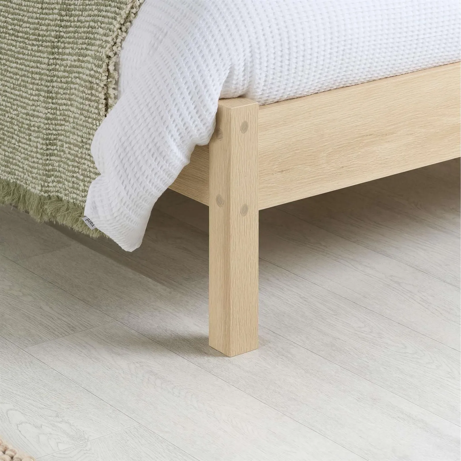 Birlea Double Bed Frame Oak Brown Wooden Herringford 4ft 6 135cm in Light Oak 4