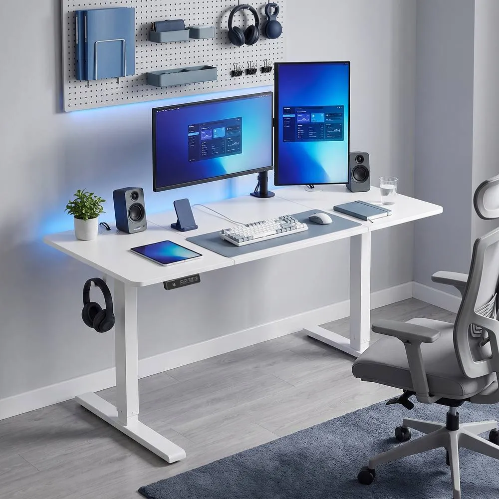 HOMCOM Standing Desk Memory Control Adjustable in White 2