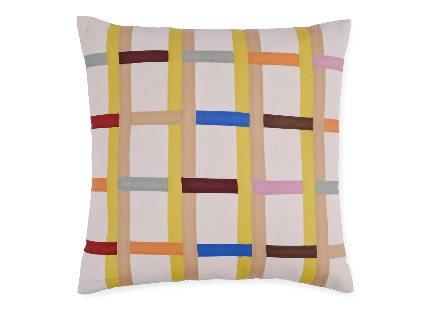 Heal's Patchwork Cushion Yellow 45 x 45cm