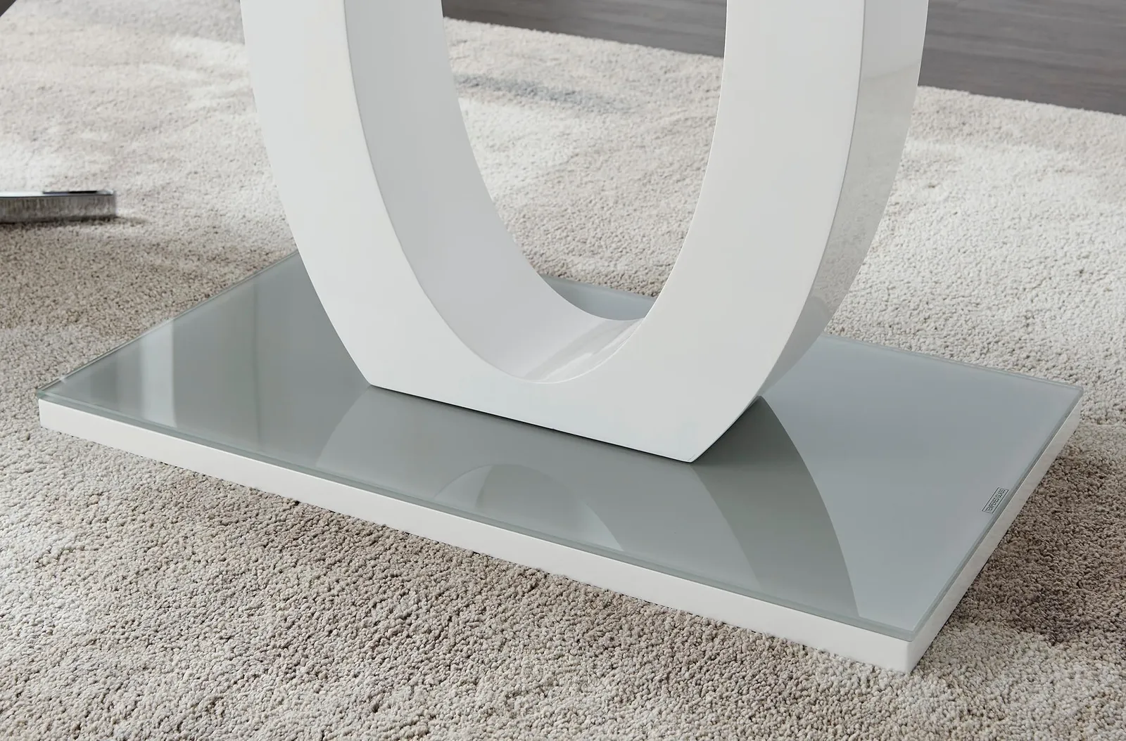 FurnitureboxUK Giovani Grey White Modern High Gloss & Glass Dining Table & 4 Lorenzo Chairs Set 5
