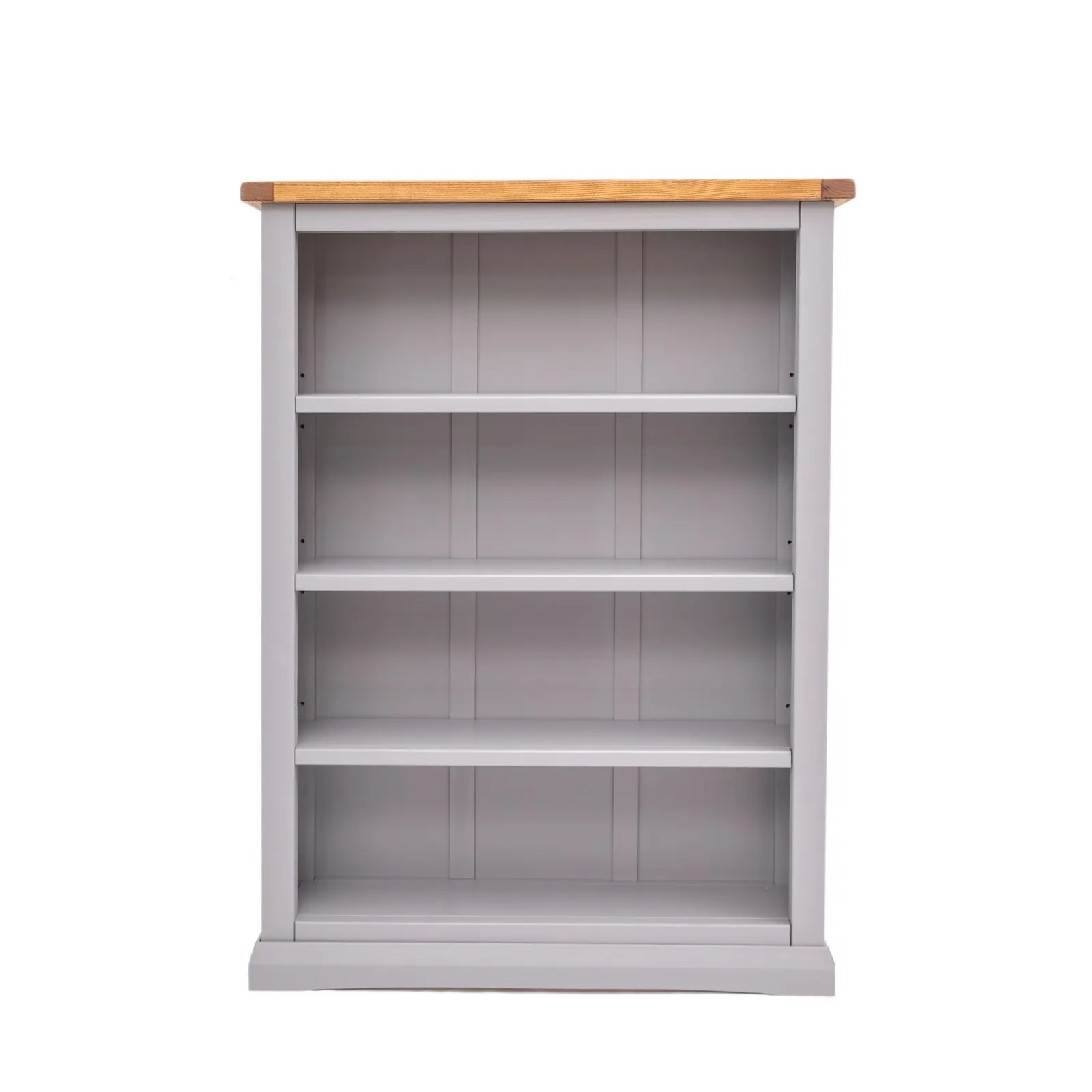 Cabinet Bits Bookcase with plinth 120x90x25cm in Grey 1