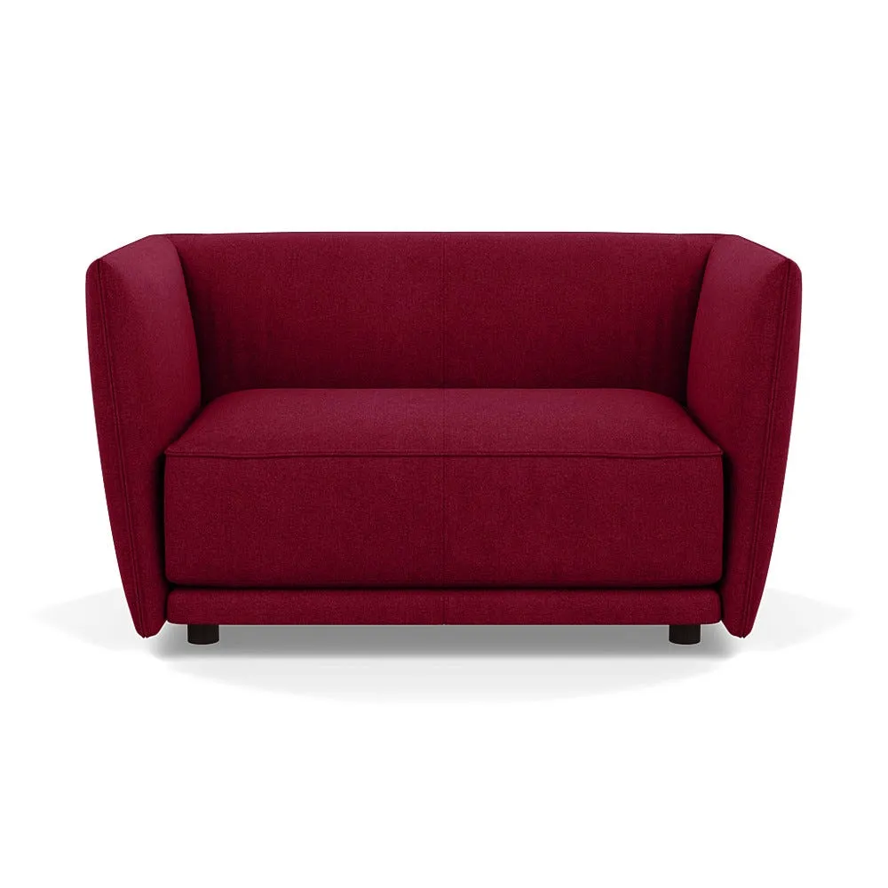 Heal's Valley Loveseat St Moritz Red Walnut Stain Feet 1
