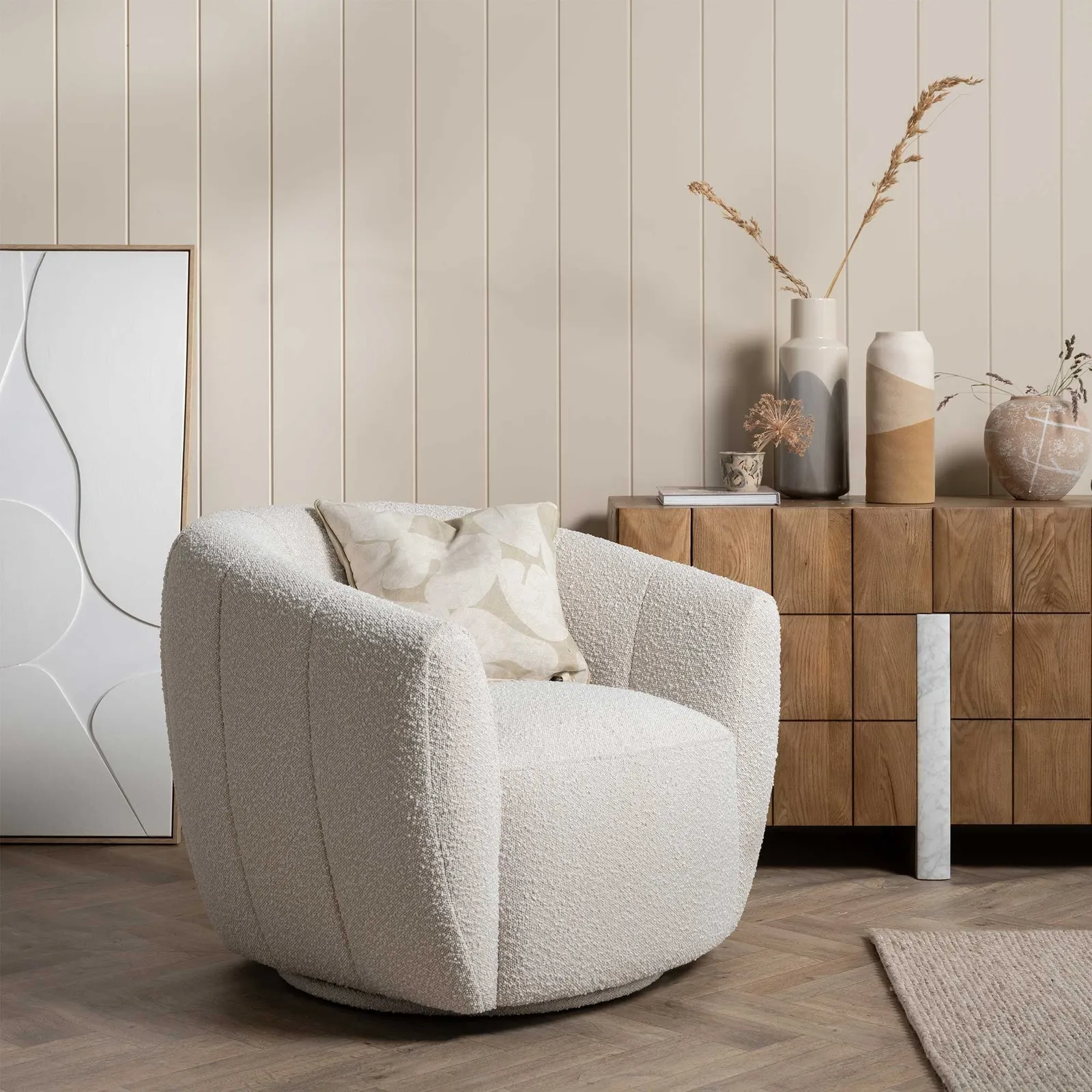 Fontana Armchair, White Fabric | Barker & Stonehouse 2
