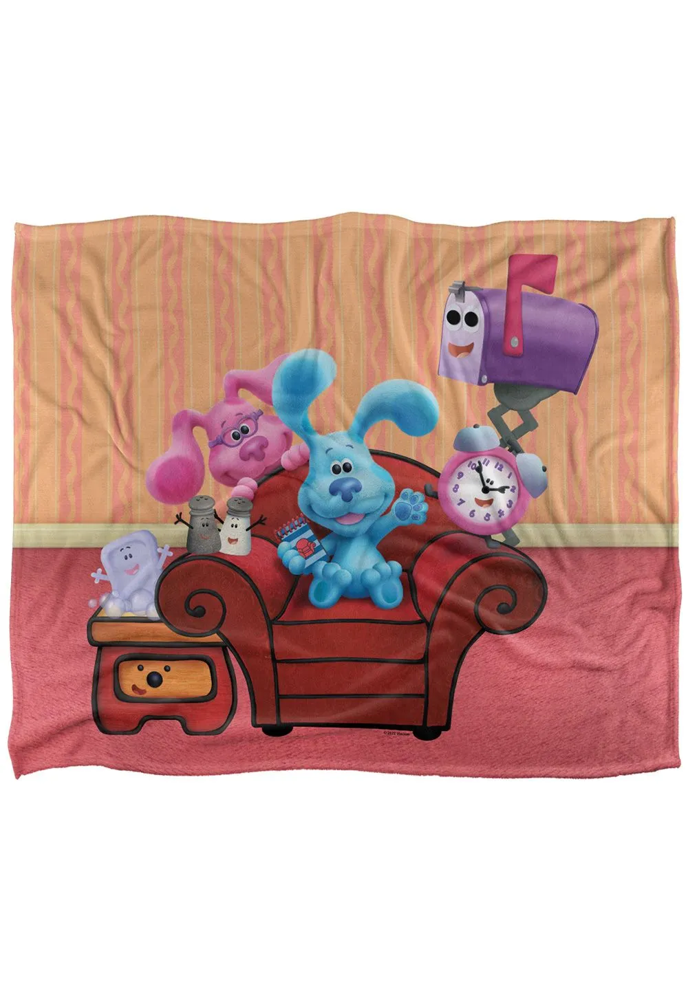 Blues Clues Blue's Clues Character Group Silky Touch Super Soft Throw Blanket 152 X 127 cm in White