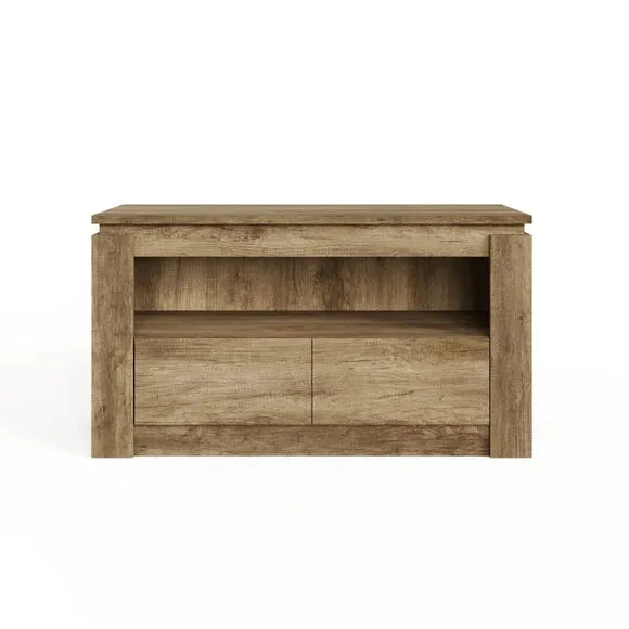 Canyon Oak 2 Drawer TV Unit for TVs up to 44" 5