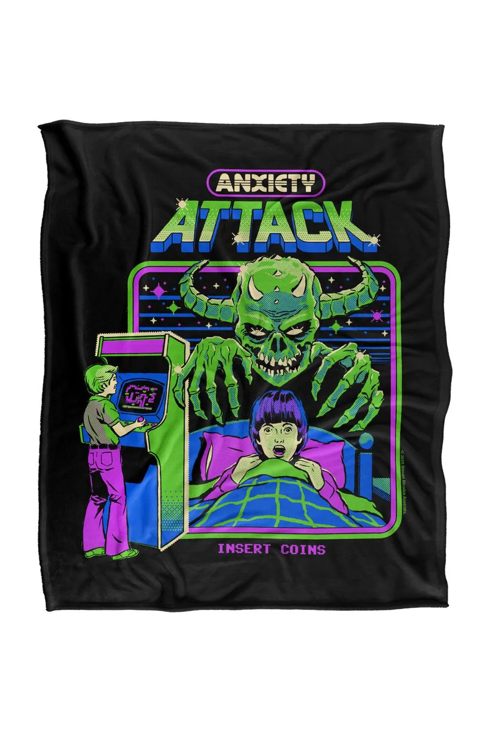 Steven Rhodes Anxiety Attack Silky Touch Super Soft Throw Blanket