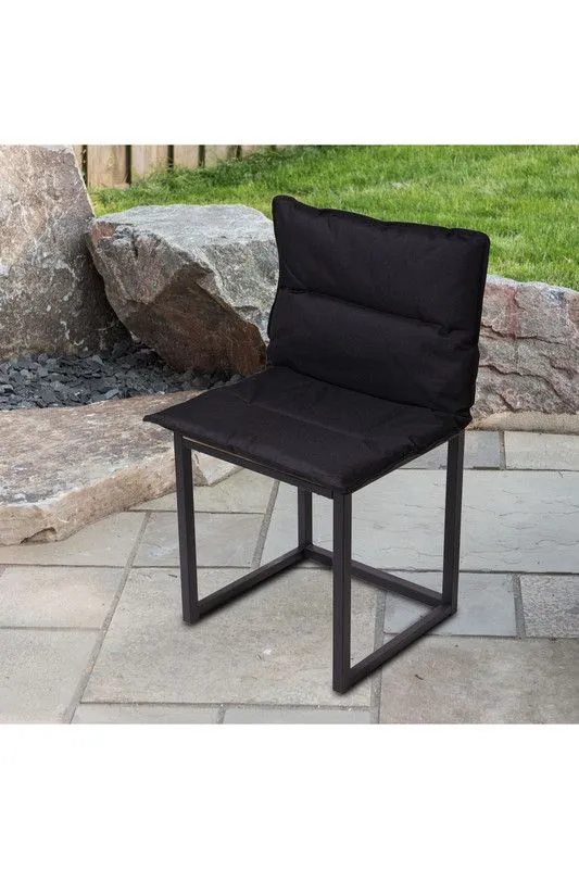 Living and Home Kermit Chair Cushion Outdoor Portable Chair Pad in Black