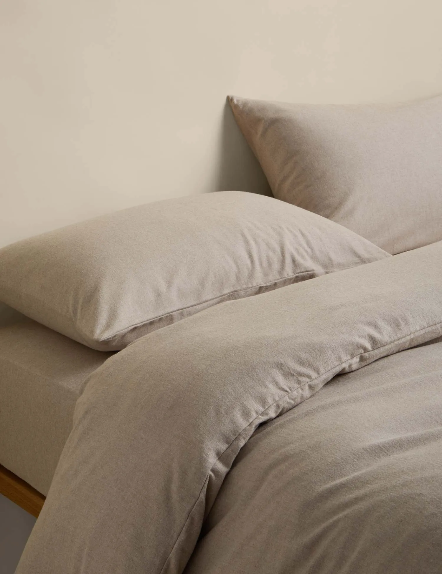 M&S Cotton Rich Bedding Set with Cashmere Neutral