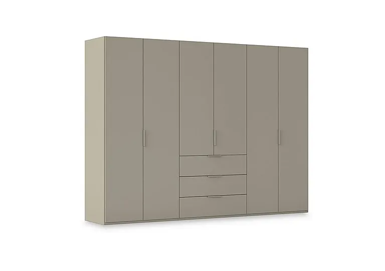 Haven 301cm 6 Door Combi Wardrobe with Décor Doors