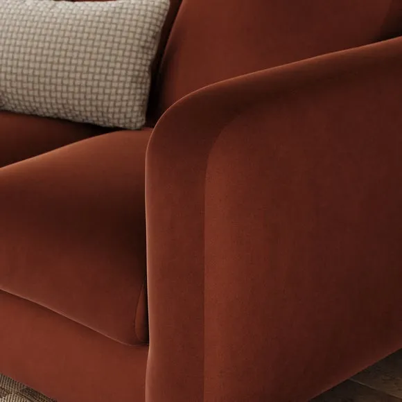 Luca Matte Soft Velvet 3 Seater Sofa 5