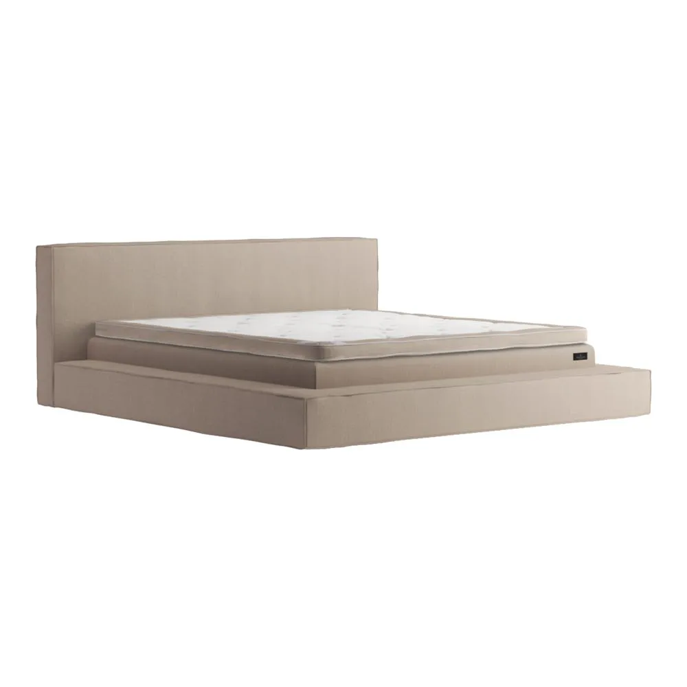 Carpe Diem Beds Rörö Stora Bed Set and Luxury Mattress Topper Super King Firm Tension in Ro Asuri Cashew 2