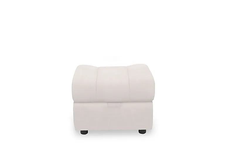 Aero Leather Storage Footstool - Cotton