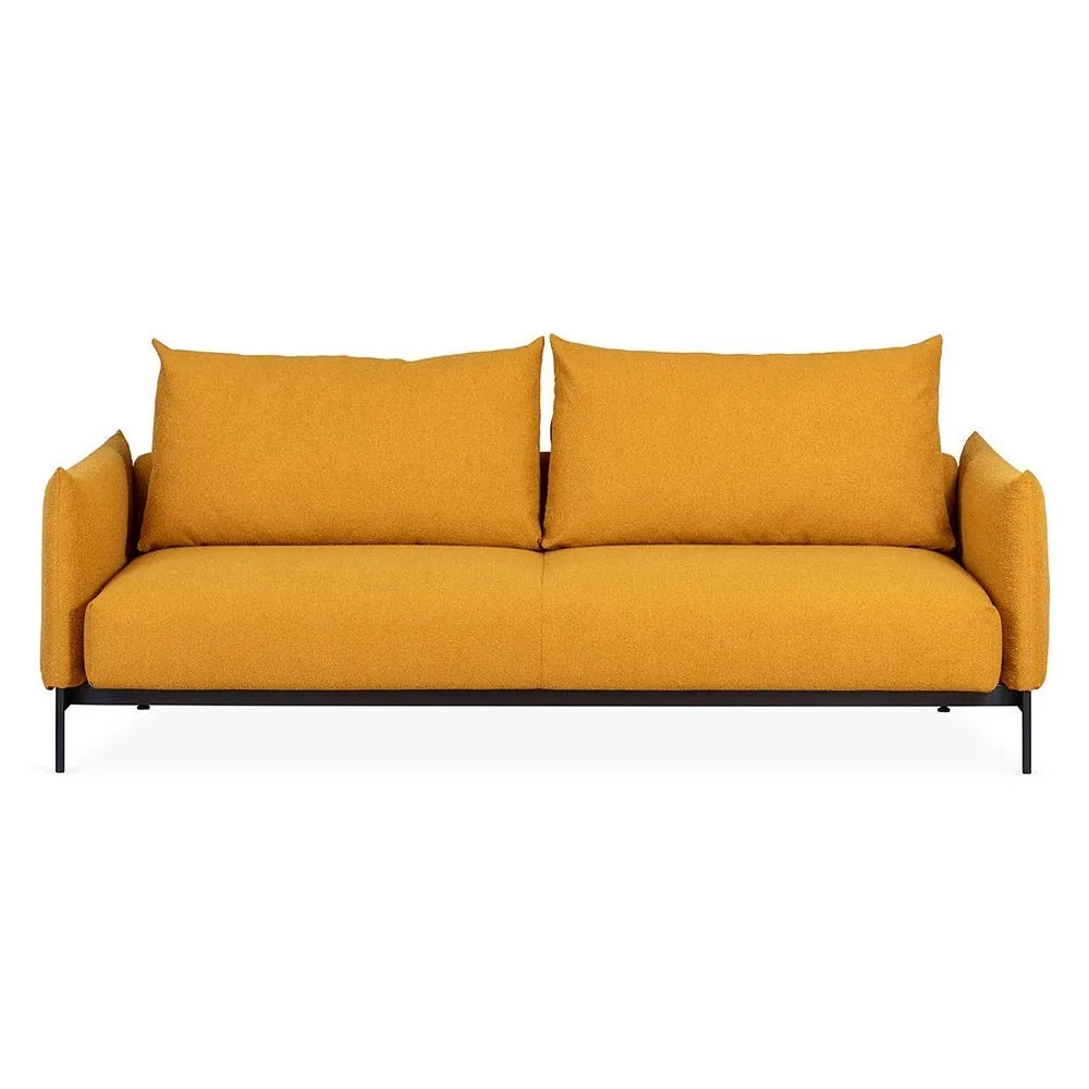 Heal's Otto Sofa Bed Boucle Ochre 2