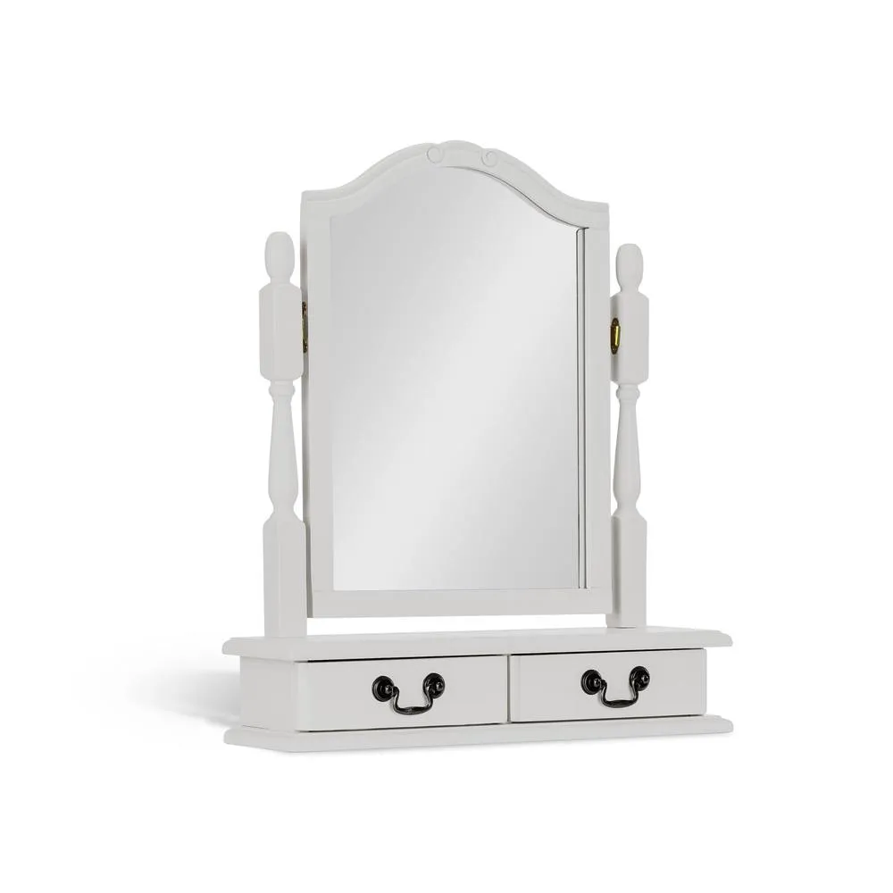 Statement Furniture Juliette Trinket Mirror in White 5