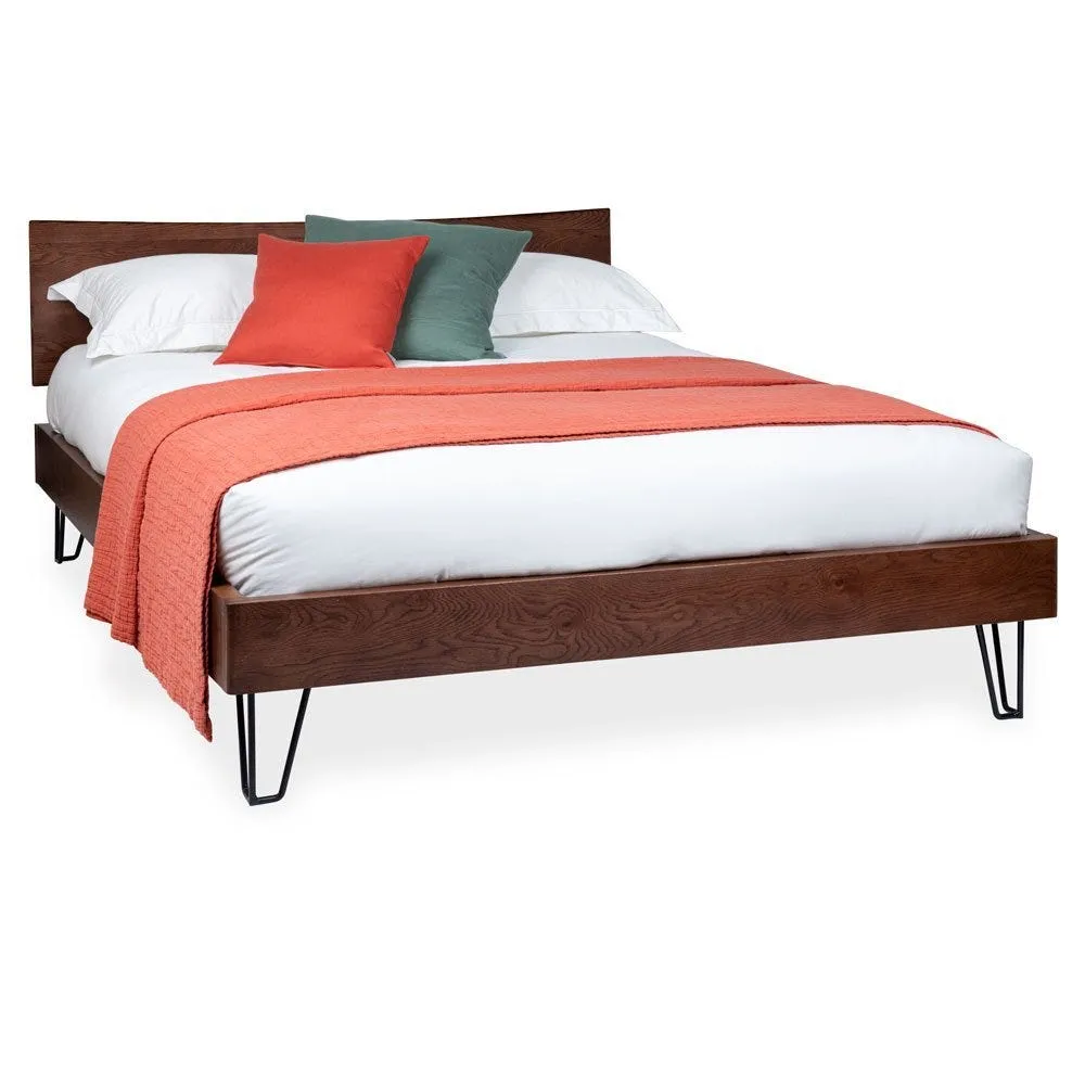 Heal's Brunel Double Bed Wooden Headboard Dark Wood 2