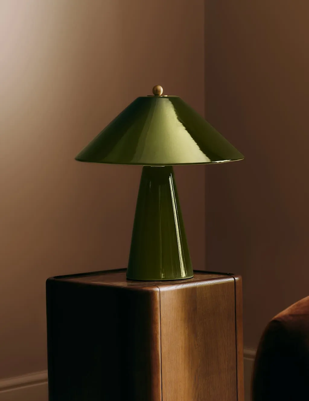 M&S Ceramic Table Lamp Green