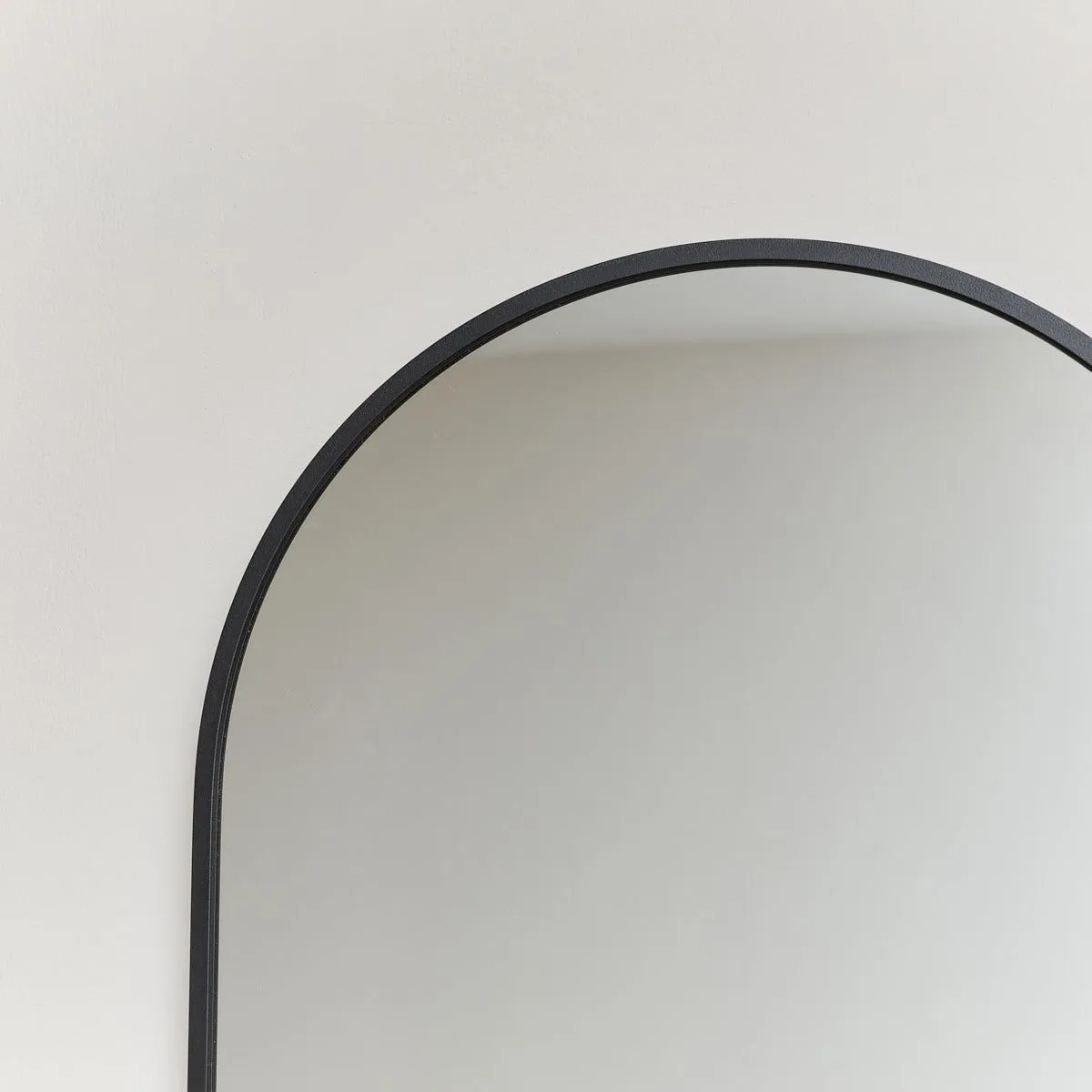 Melody Maison Black Oval Framed Wall Mirror 140cm X 40cm 2