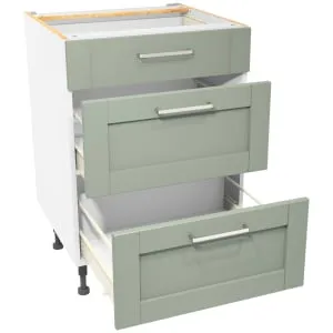 Wickes Ohio Reed Green Shaker Drawer Unit - 600mm 2