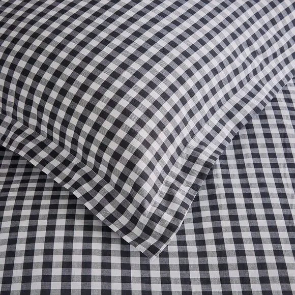 Portloe Gingham Woven 100% Cotton Continental Pillowcase 4