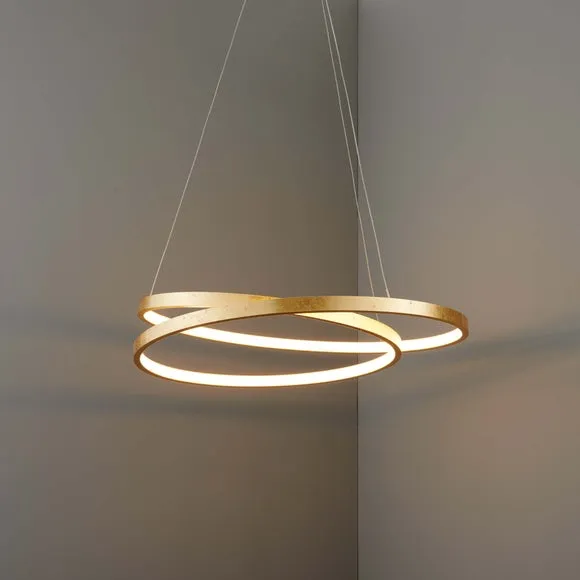 Return - Vogue Scribble Integrated LED Gold Hoop Ceiling Light 2