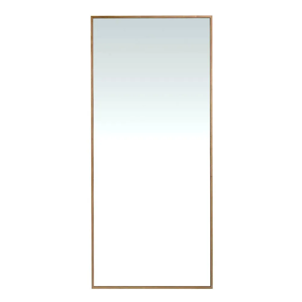 Angel Cerda Rectangular Walnut Veneer Wall Mirror 88x200 cm 2