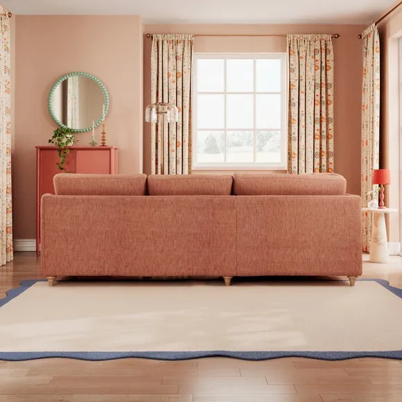 Hattie Slub Faux Linen Corner Sofa 3