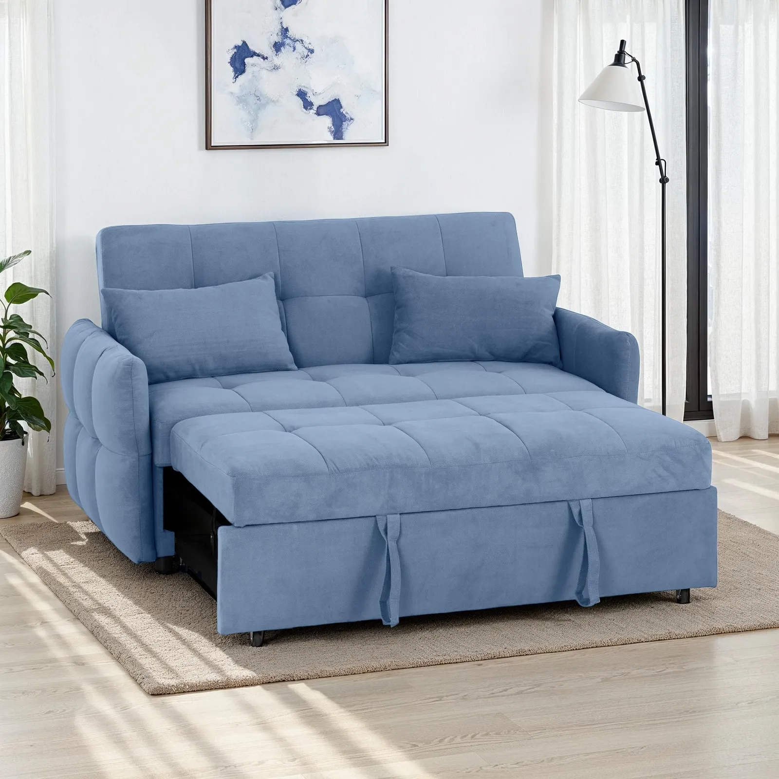 Seconique Chelsea Sofa Bed in Blue 1