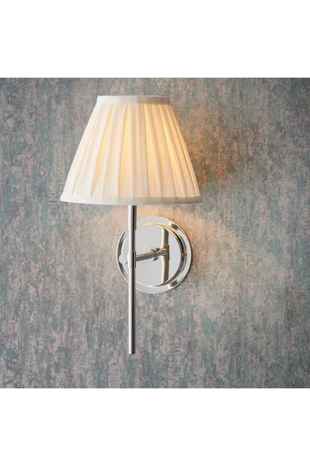Netlighting Rennes Fitting Only Wall Lamp Bright Nickel Plate in Grey 2