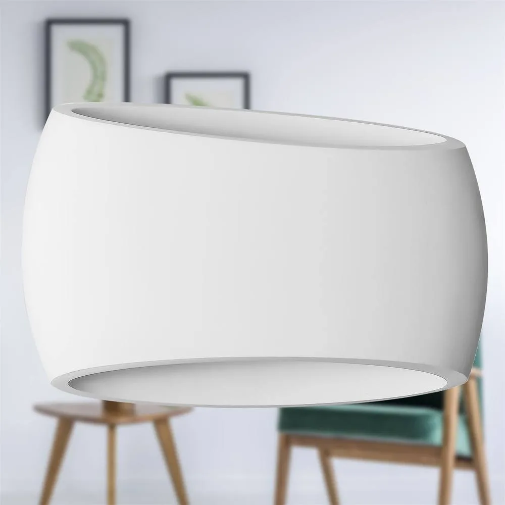 First Choice Lighting Set of 2 Sophia - White Plaster E27 Wall Lights 5