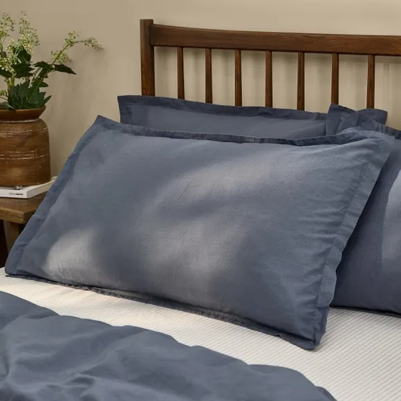 Yard Hebden Washed Cotton Oxford Pillowcase Pair