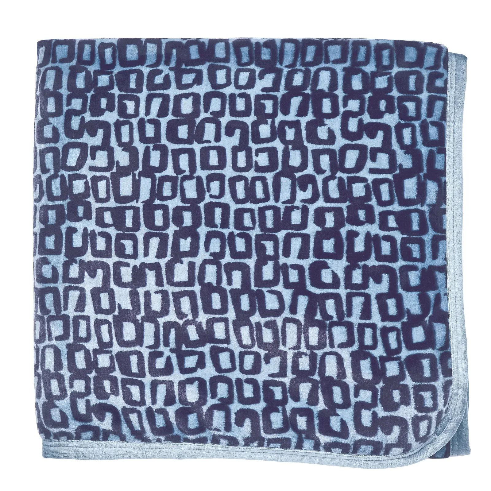 Helena Springfield Cosmos Viva Navy Fleece Throw Navy Blue/White