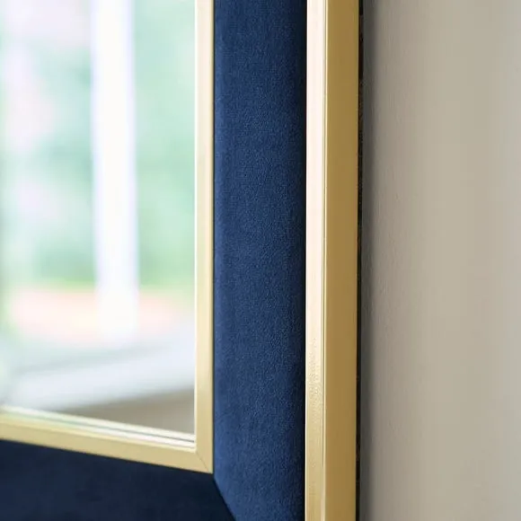 Velour Fabric Rectangle Wall Mirror 2