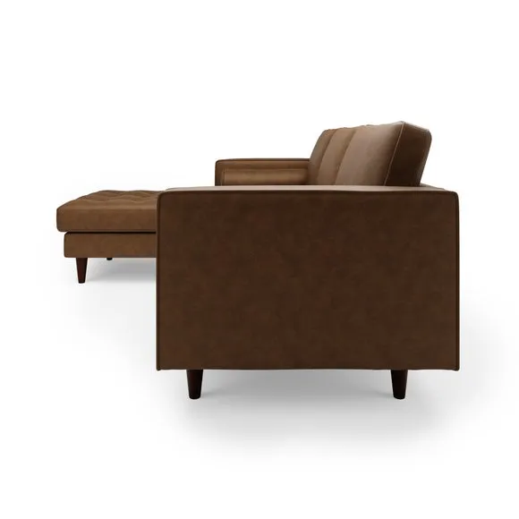 Zoe Faux Leather Corner Chaise 4