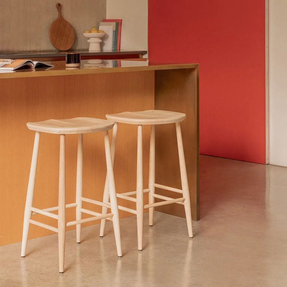 Ercol Originals Utility Counter Stool Clear Matt Ash 4