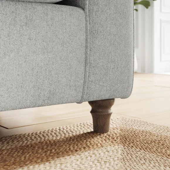 Flori Soft Chenille Corner Chaise Sofa 4