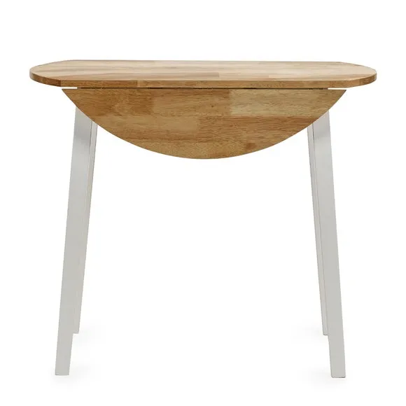 Return - Linwood 4 Seater Round Drop Leaf Dining Table, Natural 6