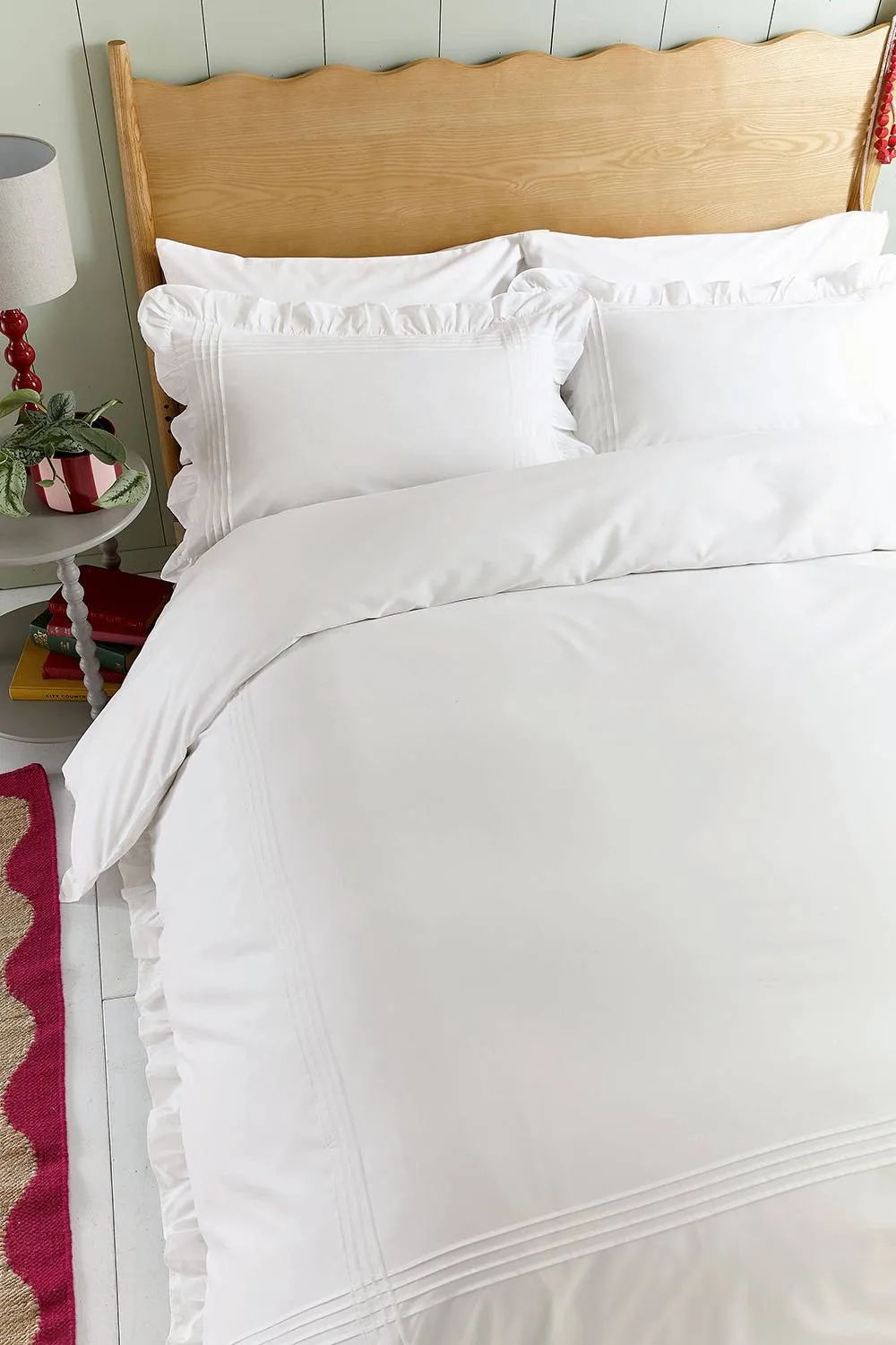 Helena Springfield 'Evie Pintucks' Cotton Duvet Cover Set in White 4