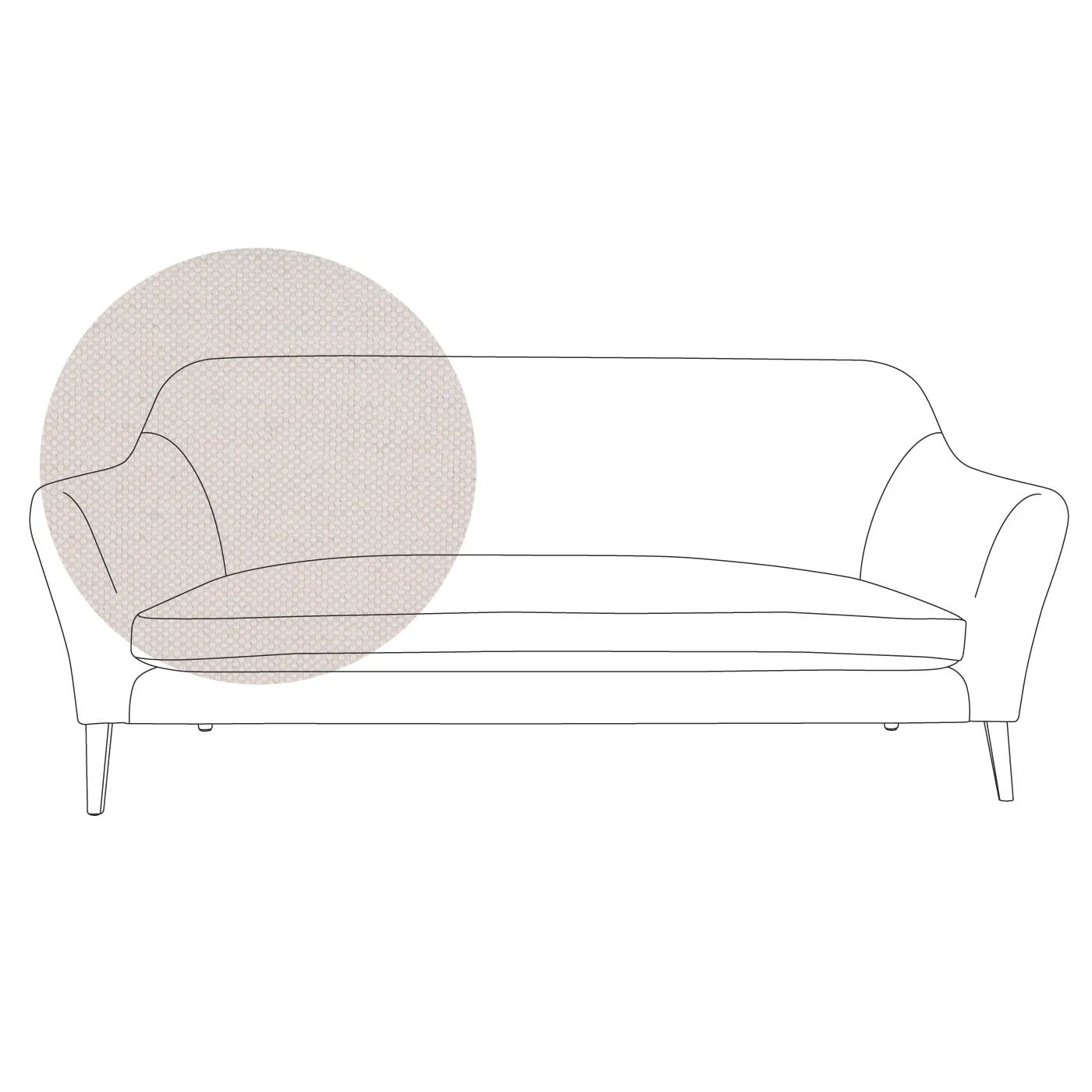 Heal's Wallis 3 Seater Sofa Capelo Linen-Cotton Sea Salt Natural Feet 2