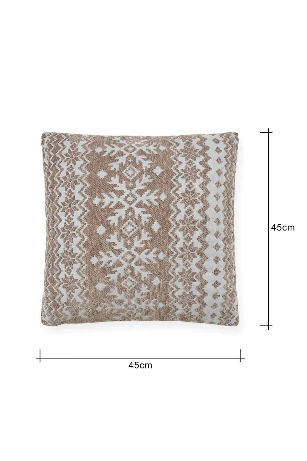 BHS Christmas Fairisle Winter Snow Flake Cushion in Natural 3