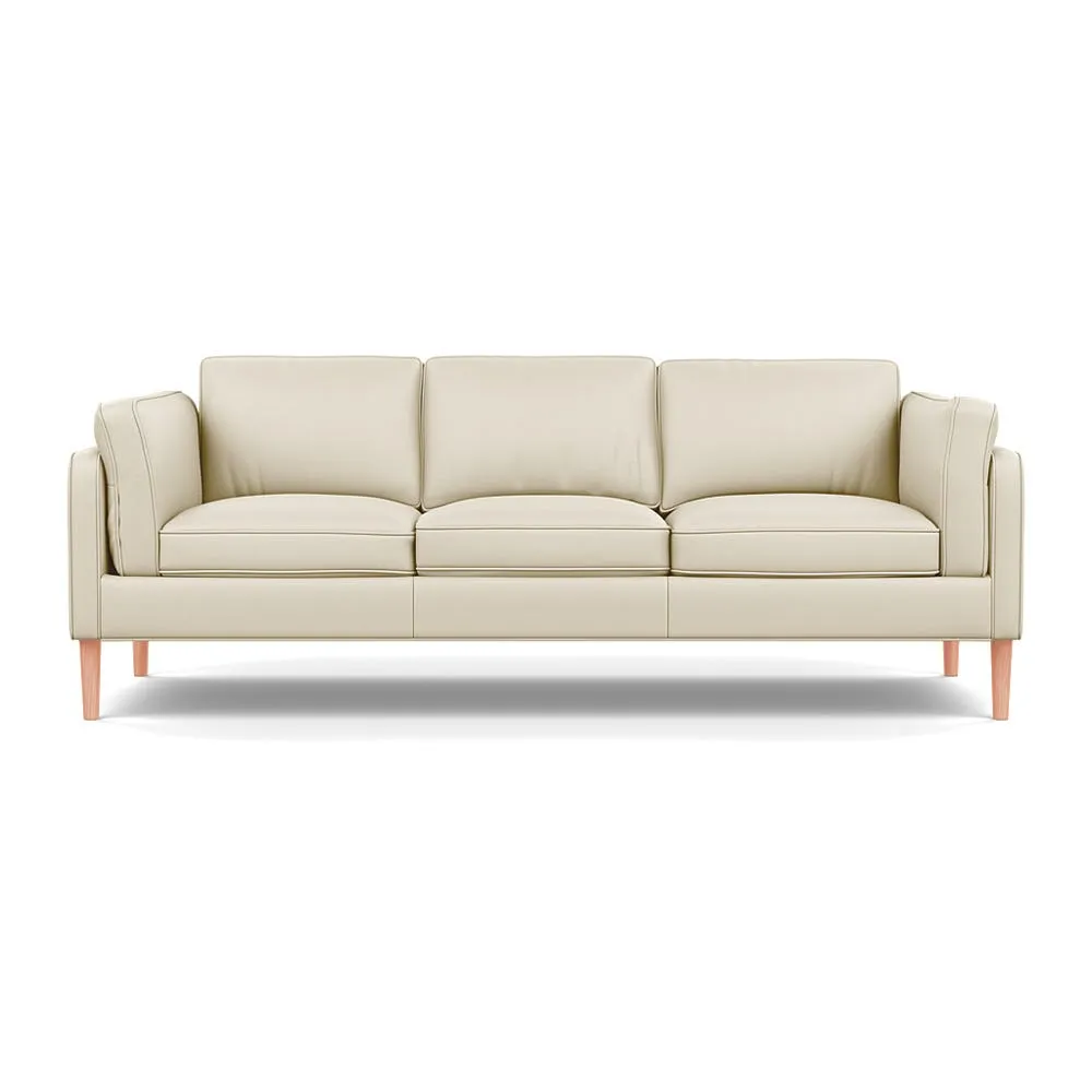 Heal's Sonno 4 Str Sofa Grain Leather Storm 006 Natural Feet 1