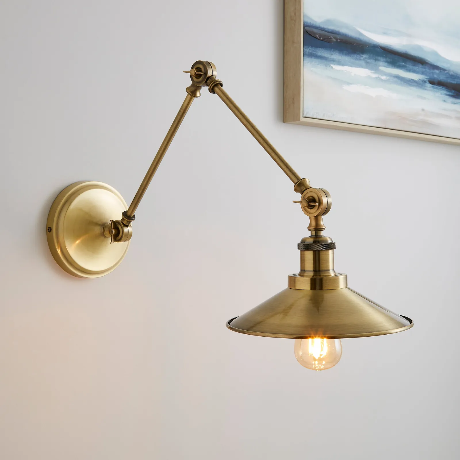 Churchgate Langton Adjustable Wall Light Gold