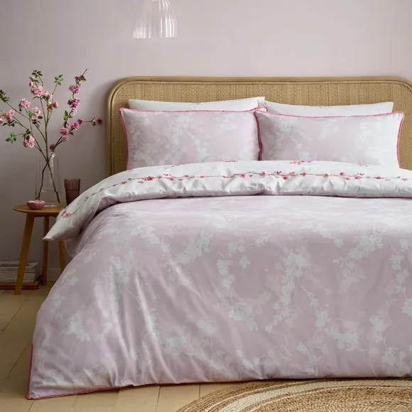 Appletree Blossom Flower 100% Cotton Duvet Cover & Pillowcase Set 2